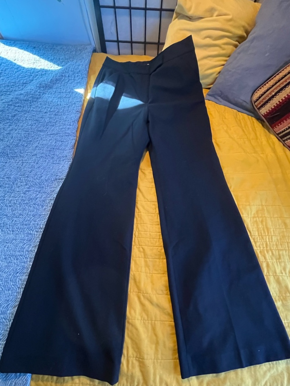 Express Black High-Rise Wide-Leg Dress Pants